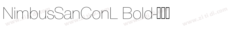 NimbusSanConL Bold字体转换